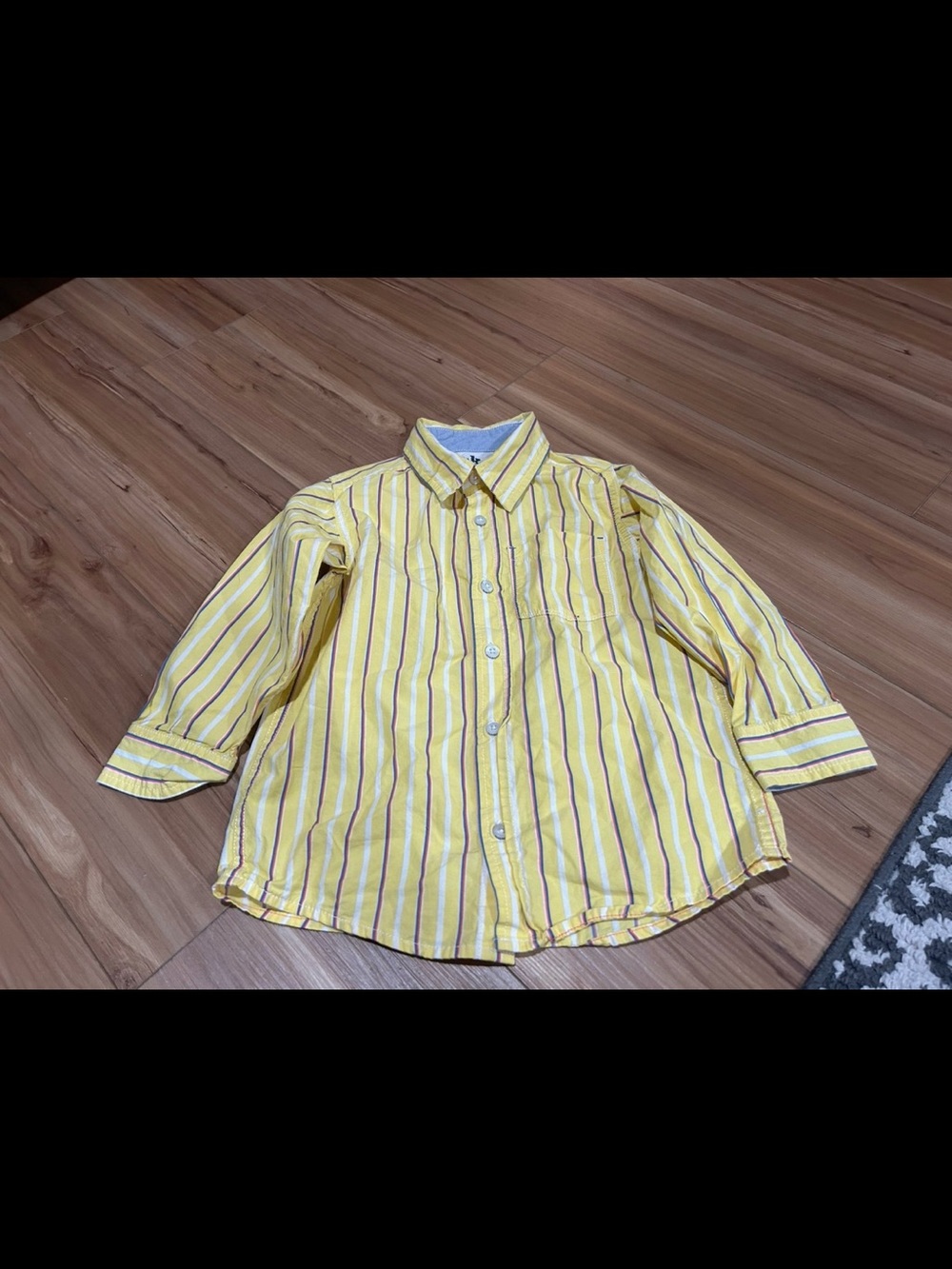 OshKosh B'gosh Yellow Striped Button-Down Shirt Size 5